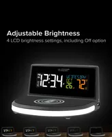 La Crosse Technology 617-84947-Int Wireless 5W Charging Alarm Clock with Glowing Base And Outdoor Sensor