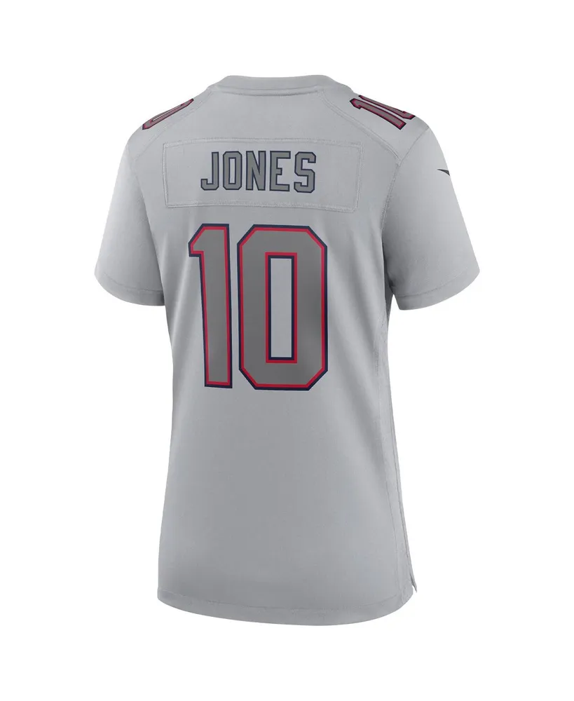 Women's Nike Mac Jones Gray New England Patriots Atmosphere Fashion Game Jersey
