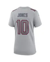 Women's Nike Mac Jones Gray New England Patriots Atmosphere Fashion Game Jersey