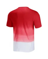 Men's Nfl x Darius Rucker Collection by Fanatics Red and White New England Patriots Dip Dye Pocket T-shirt