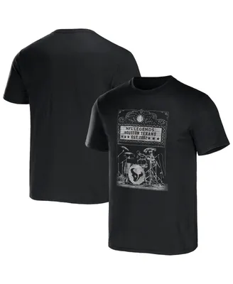 Men's Nfl x Darius Rucker Collection by Fanatics Black Houston Texans Band T-shirt