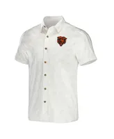 Men's Nfl x Darius Rucker Collection by Fanatics White Chicago Bears Woven Button-Up T-shirt