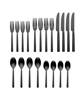 Oneida Chef's Table Black 20 Piece Everyday Flatware Set, Service For 4