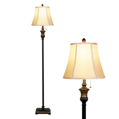 Brightech Sophia 63" Led Classic Floor Lamp with Fabric Shade