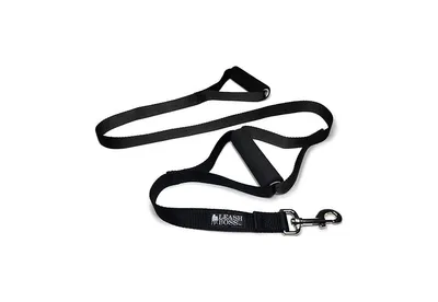 Leashboss Double Handle Dog Leash for Big Dogs, No Pull Training Lead, Black