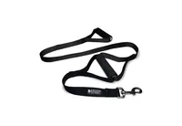 Leashboss Double Handle Dog Leash for Big Dogs, No Pull Training Lead, Black