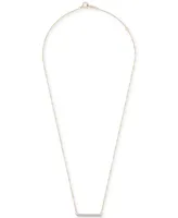 Wrapped Diamond Bar Pendant Necklace (1/6 ct. t.w.) in 14k White Gold or 14K Yellow Gold, 18" + 2" extender, Created for Macy's