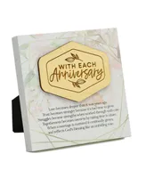 Dexsa With Each Anniversary Meadow Wood Plaque, 6" x 6"