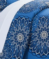 Southshore Fine Linens Midnight Floral 3-Pc. Comforter Set