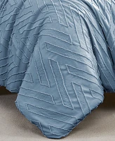 Southshore Fine Linens Chevron Clipped Jacquard 3-Pc. Comforter Set