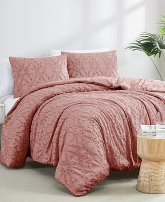 Southshore Fine Linens Stella Clipped Jacquard 3-Pc. Comforter Set, Full/Queen
