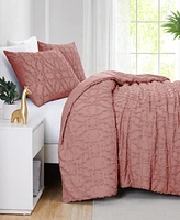 Southshore Fine Linens Stella Clipped Jacquard 3-Pc. Comforter Set, Full/Queen