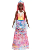 Barbie Dreamtopia Royal Doll with Light-Pink Hair Wearing Removable Skirt, Shoes & Headband