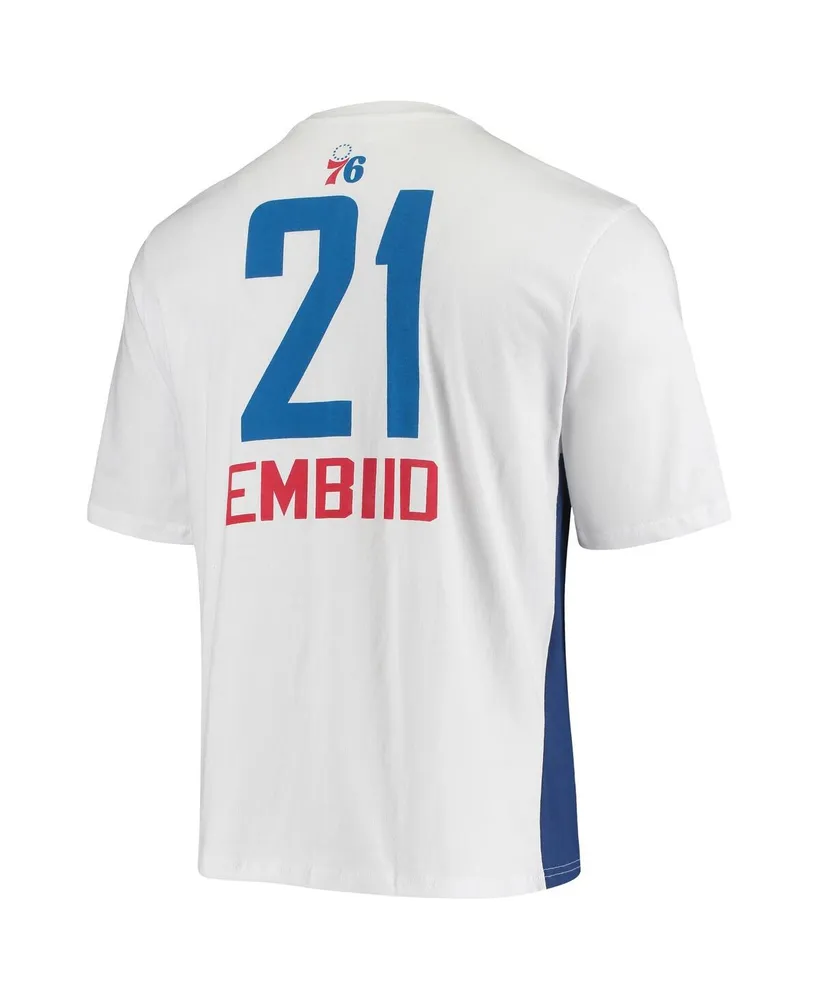 Men's Fanatics Joel Embiid White Philadelphia 76ers Yoke T-shirt