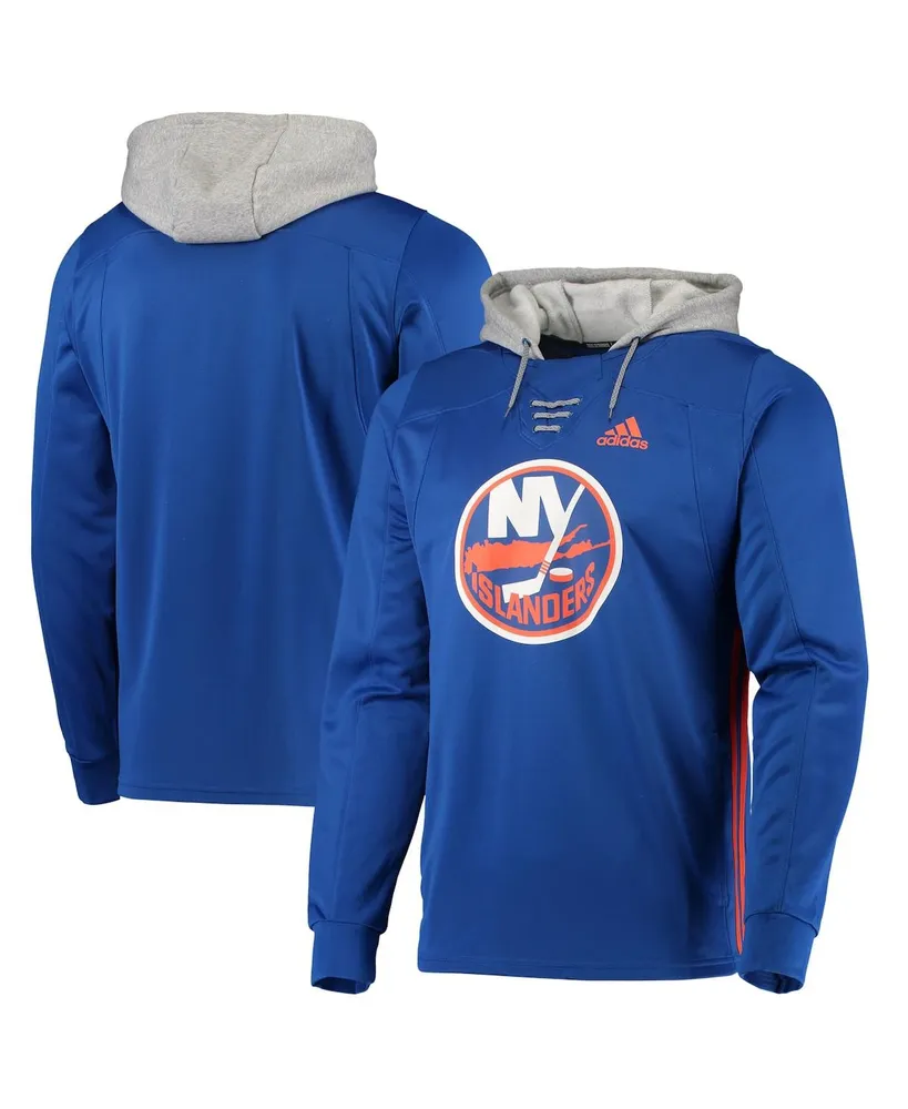 Men's adidas Royal New York Islanders Skate Lace Aeroready Pullover Hoodie