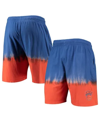 Men's Mitchell & Ness Blue and Orange New York Knicks Hardwood Classic Authentic Shorts