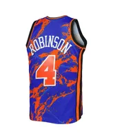 Men's Mitchell & Ness Nate Robinson Blue New York Knicks 2005-06 Hardwood Classics Marble Swingman Jersey