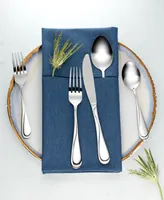 Hampton Forge 18/0 Stainless Steel Swirl Mirror 58 Piece Flatware Set, Service for 8