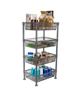 Kitchen Details 4 Tier Slim Shelf