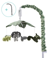 The Peanutshell Baby Crib Mobile for Boys or Girls, Dinosaur, Musical
