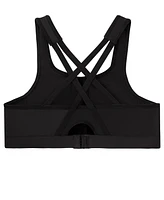 Glamorise Plus Full Figure Zip Up Front Closure Sports Wirefree Bra 9266