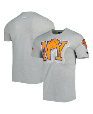 Men's Pro Standard Heathered Gray New York Knicks Mash Up Capsule T-shirt