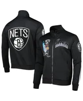 Men's Pro Standard Black Brooklyn Nets Hometown Mock Neck Full-Zip Track Jacket