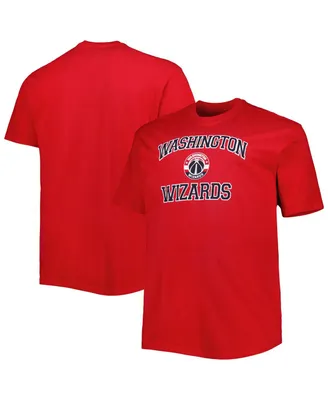 Men's Red Washington Wizards Big and Tall Heart Soul T-shirt