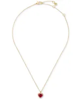 Kate Spade New York Cubic Zirconia Heart Halo Pendant Necklace, 16" + 3" extender