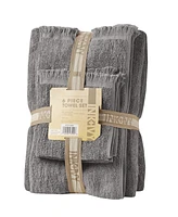 Closeout! Ink & Ivy Nova Dobby Slub 6 Piece Cotton Towel Set