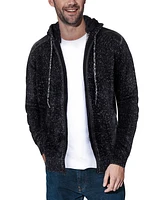 X-Ray Men's Full-Zip Sherpa Knit Hoodie Sweater