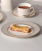 Noritake Noble Pearl Set Of 4 Salad Plates, 8-1/2"