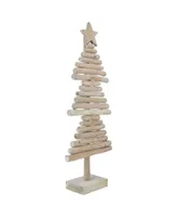Northlight Rustic Wooden Christmas Tree With Star Table Top Decor, 25.5"