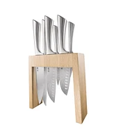 Cuisine::pro Damashiro Mizu Knife Block Oak Set, 7 Piece