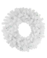 Northlight Pre- Lit Geneva Spruce Artificial Christmas Wreath Lights, 24"