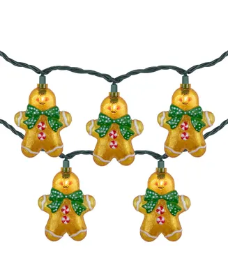Northlight 10 Count Gingerbread Man Christmas Clear Lights With Wire