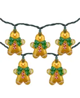 Northlight 10 Count Gingerbread Man Christmas Clear Lights With Wire