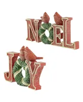 Northlight 10" "Joy" and "Noel" Christmas Signs, Set of 2