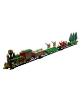 Northlight Battery Operated Lighted and Animated Christmas Train With Working Smokestack Set, 22 Piece