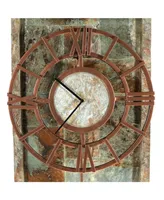 Sunnydaze Decor 49-Inch Slate Outdoor Water Fountain with Clock and Led Light