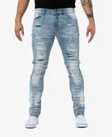 X-Ray Men's Rawx Rips Repair Moto Jeans