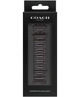 Coach Black Stainless Steel Apple Bracelet, 38, 40, 41mm