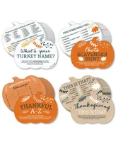 Big Dot of Happiness Happy Thanksgiving - 4 Fall Harvest Party Games - 10 Cards Each Gamerific Bundle