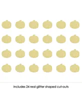 Big Dot of Happiness Gold Glitter Pumpkin - No-Mess Real Gold Glitter Cut-Outs - Party Confetti 24 Ct