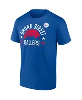 Men's Fanatics Royal Philadelphia 76ers Broad Street Ballers Hometown Collection T-shirt