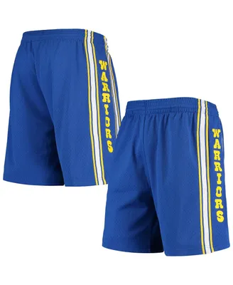 Men's Mitchell & Ness Royal Golden State Warriors Hardwood Classics Primary Logo Swingman Shorts