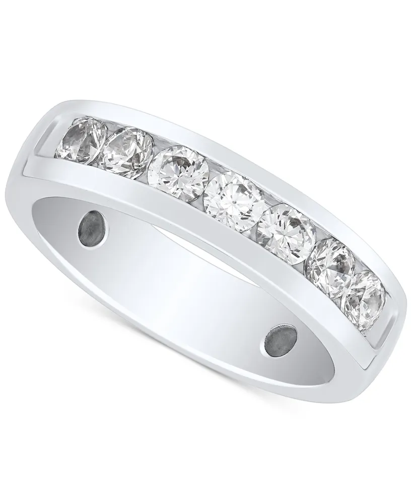 Grown With Love Men's Lab Diamond Band (1 ct. t.w.) 10K White Gold