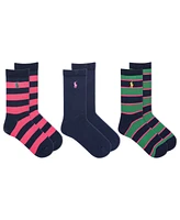 Polo Ralph Lauren Big Girls Rugby Socks, Pack of 3