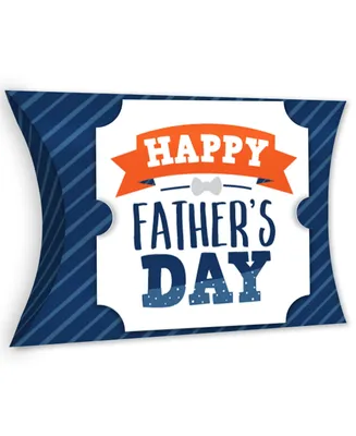 Big Dot of Happiness Happy Father's Day - Favor Gift Boxes - We Love Dad Party Large Pillow Boxes - Set of 12