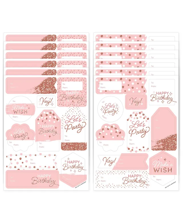 Rose Gold Birthday Girl Glitter Accessory Bundle